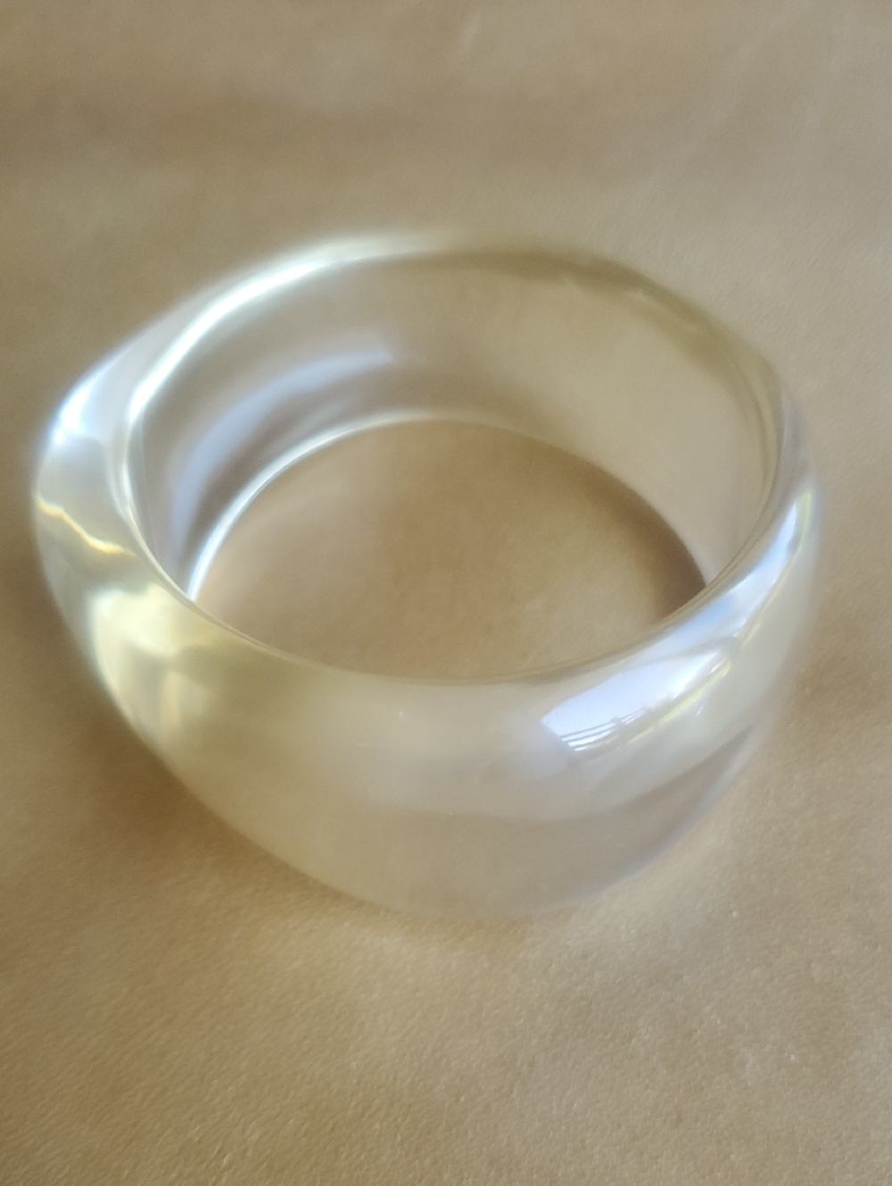 Vintage Lucite Bangle Bracelet Unique Shape